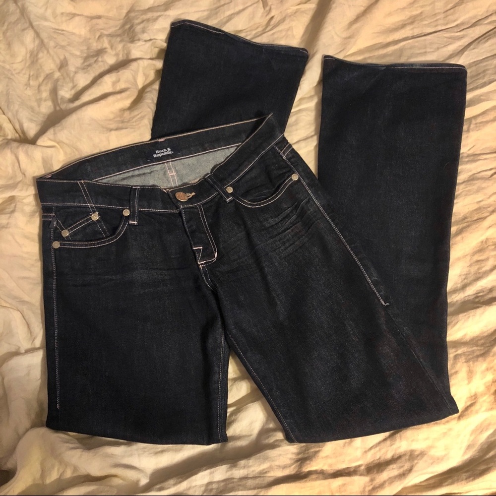 Rock & Republic Dark Wash Kasandra Flare